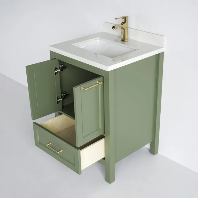 24 Inch Green Selena Bathroom Vanity - Image 4