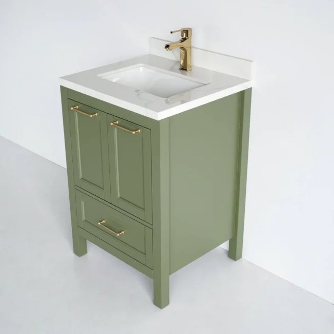 24 Inch Green Selena Bathroom Vanity - Image 2