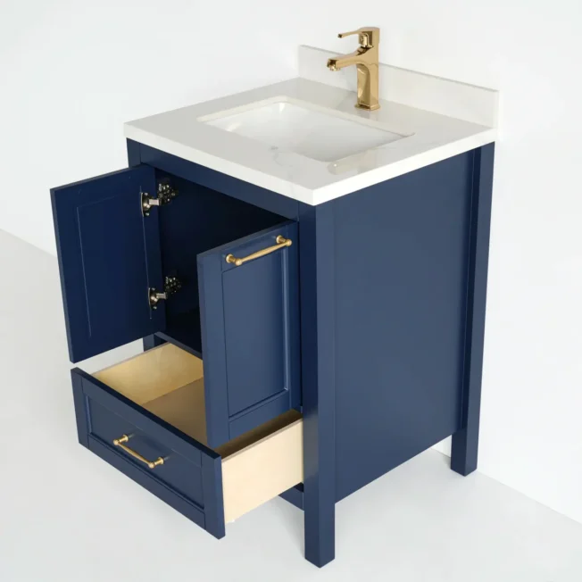 24 Inch Navy Blue Selena Bathroom Vanity - Image 3