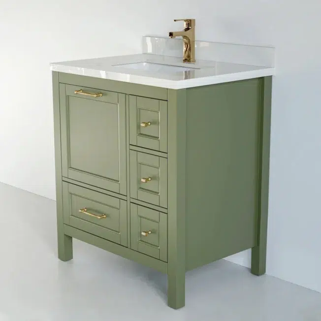 30 Inch Green Selena Bathroom Vanity - Image 2