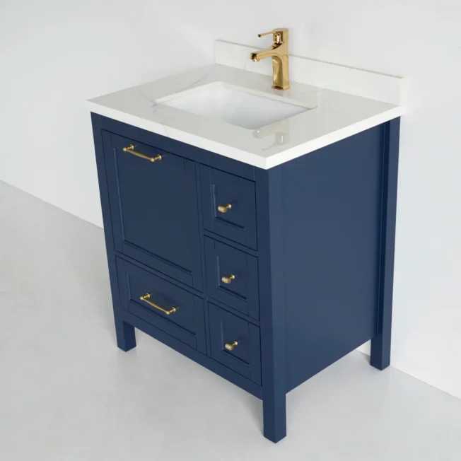 30 Inch Navy Blue Selena Bathroom Vanity - Image 2