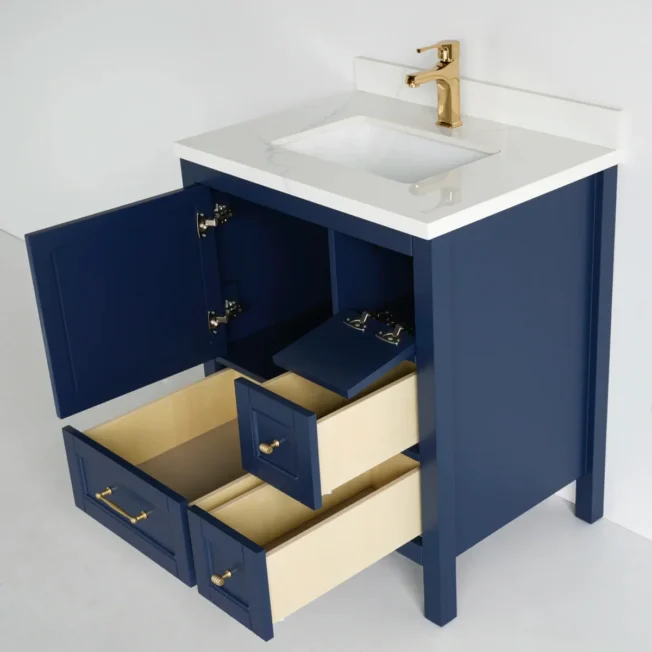 30 Inch Navy Blue Selena Bathroom Vanity - Image 3