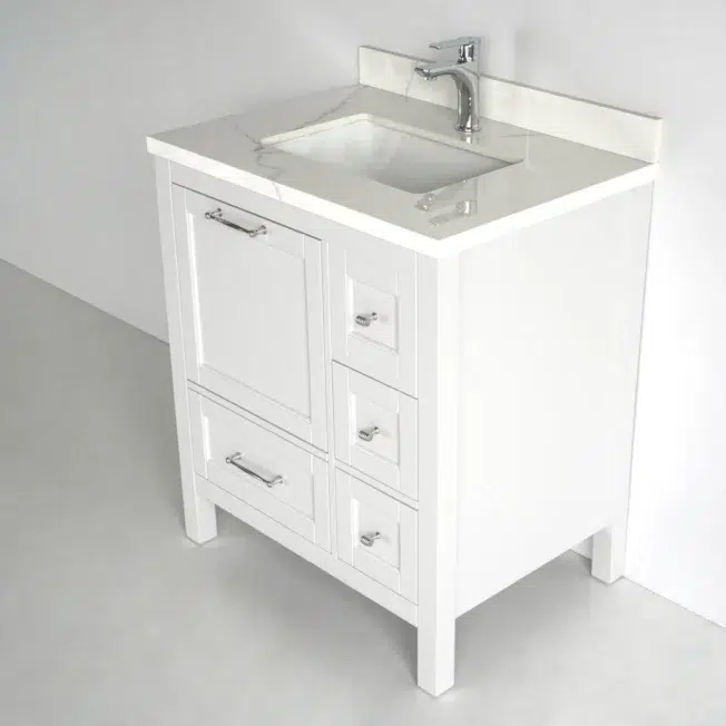 30 Inch White Selena Bathroom Vanity - Image 2