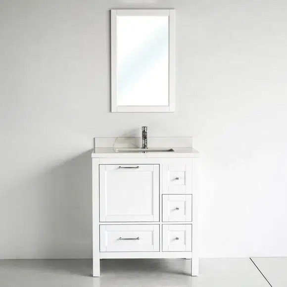 30-Inch White Selena Bathroom Vanity