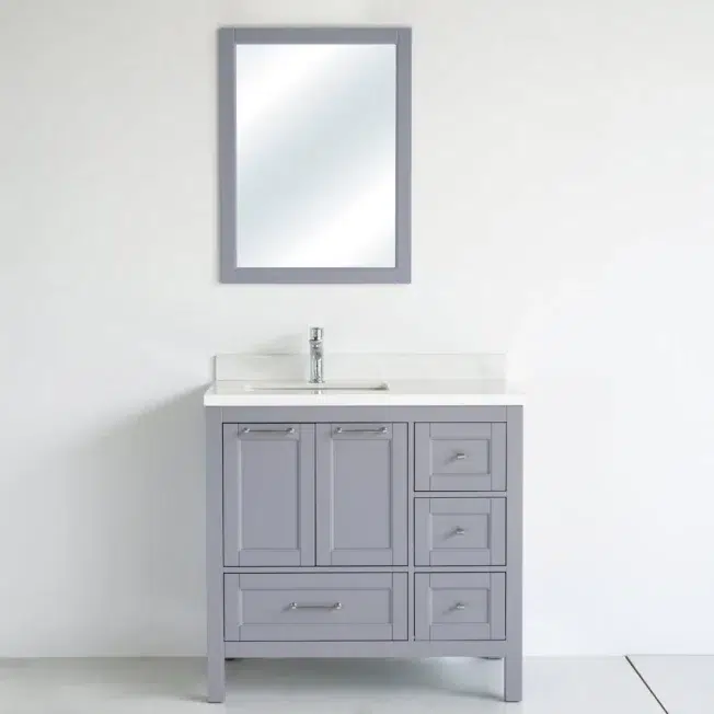 36 Inch Gray Selena Bathroom Vanity - Image 2