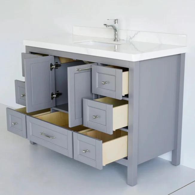 48 Inch Gray Selena Bathroom Vanity - Image 3