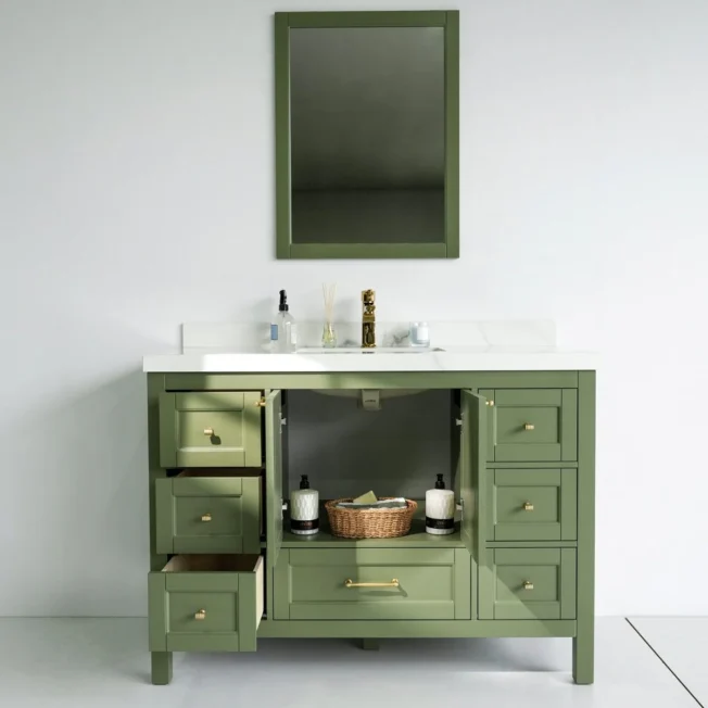 48 Inch Green Selena Bathroom Vanity - Image 6