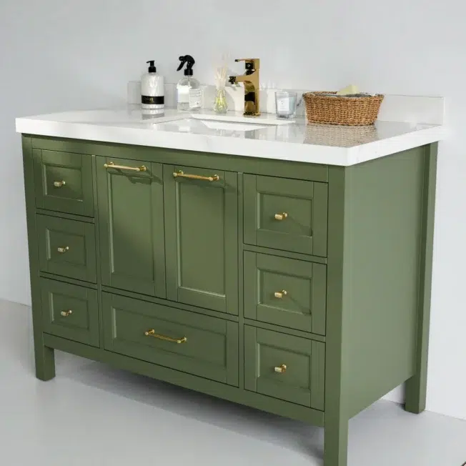 48 Inch Green Selena Bathroom Vanity - Image 2