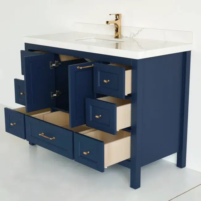 48 Inch Navy Blue Selena Bathroom Vanity - Image 3