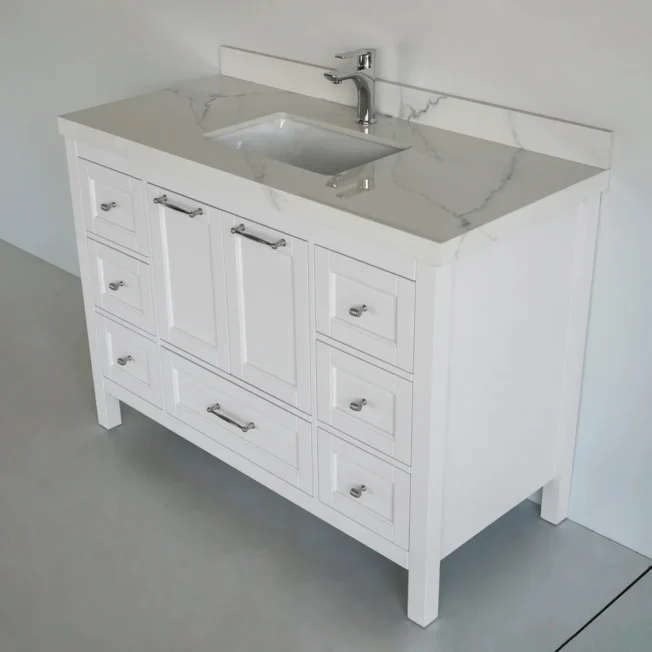 48 Inch White Selena Bathroom Vanity - Image 2