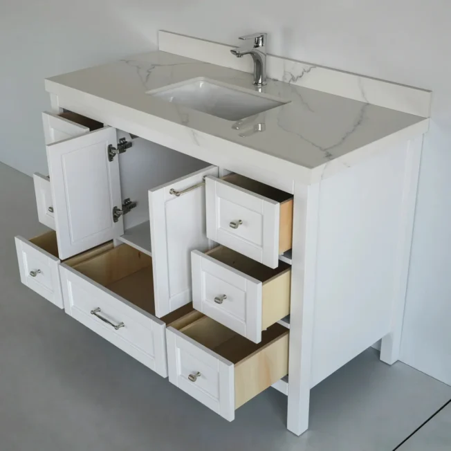 48 Inch White Selena Bathroom Vanity - Image 3