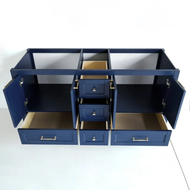 60 Inch Navy Blue Selena Bathroom Vanity - Image 6