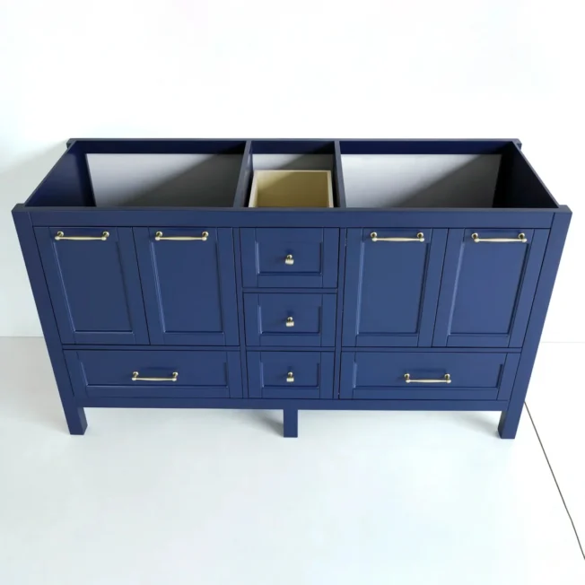 60 Inch Navy Blue Selena Bathroom Vanity - Image 5