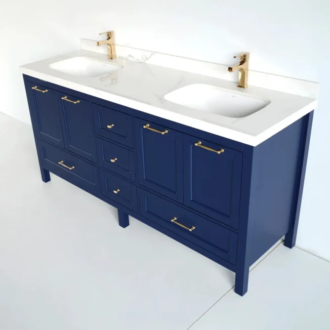 72 Inch Navy Blue Selena Bathroom Vanity - Image 2