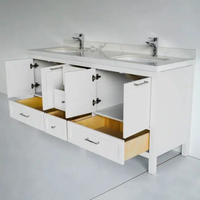 72 Inch White Selena Bathroom Vanity - Image 3