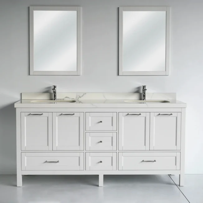 72 Inch White Selena Bathroom Vanity