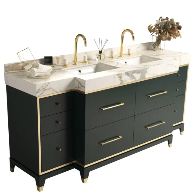 Ayasofya 72 Inch Green Double Sink Vanity - Image 3