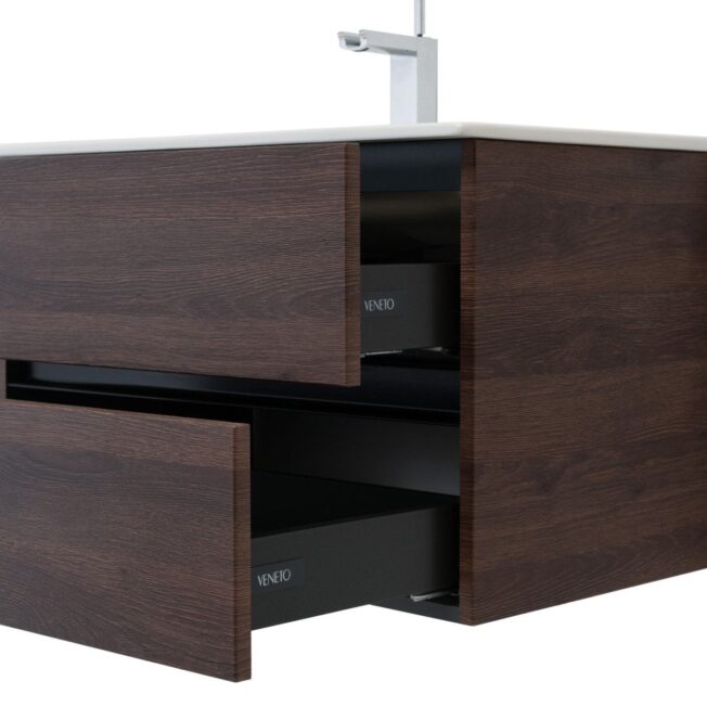 24 Inch Dark Oak Veneto Floating Bathroom Vanity - Image 10