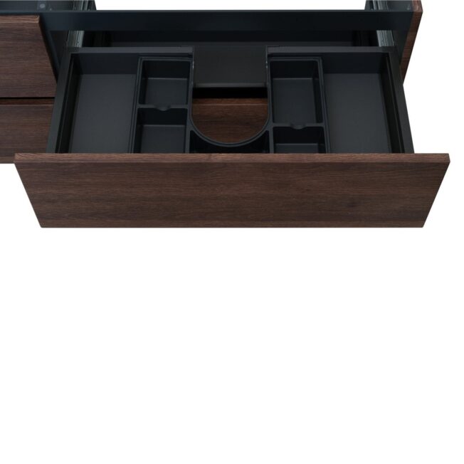 60 Inch Dark Oak Veneto Floating Bathroom Vanity - Image 4