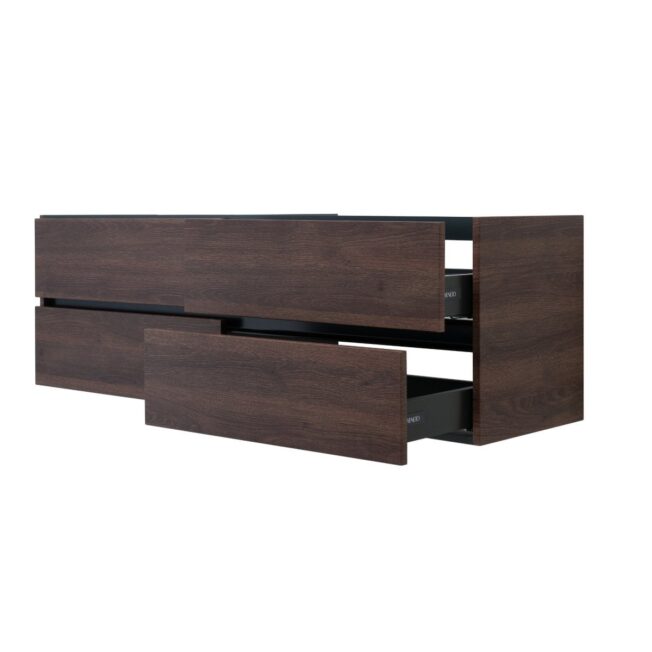 60 Inch Dark Oak Veneto Floating Bathroom Vanity - Image 3