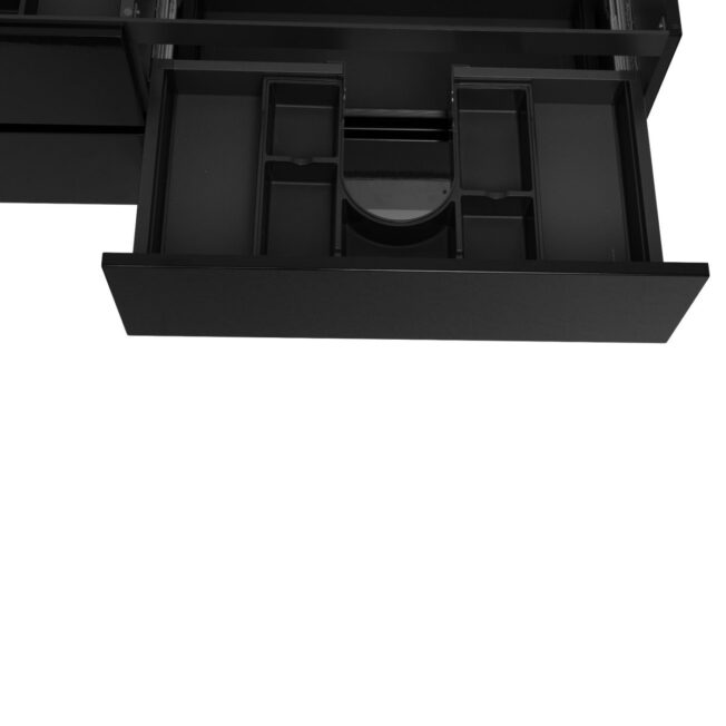 60 Inch High Gloss Black Veneto Floating Bathroom Vanity - Image 4