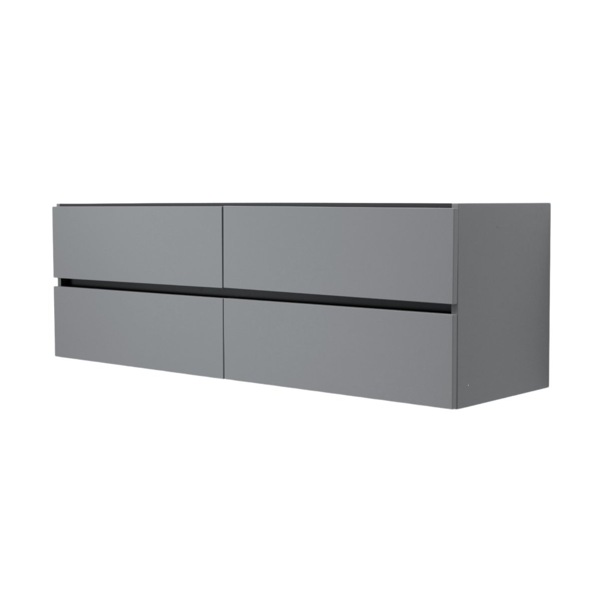 60 Inch Matte Dust Gray Veneto Floating Bathroom Vanity