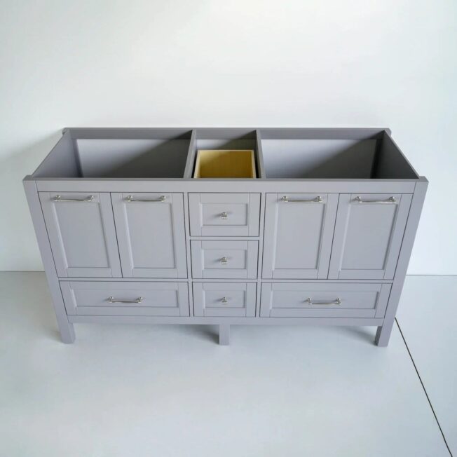 60 Inch Gray Selena Bathroom Vanity - Image 7