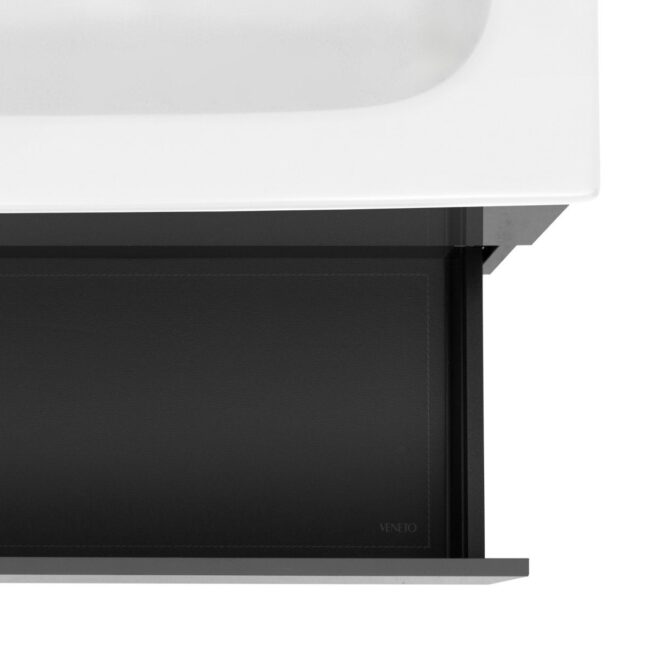 24 Inch High Gloss Anthracite Veneto Floating Bathroom Vanity - Image 7