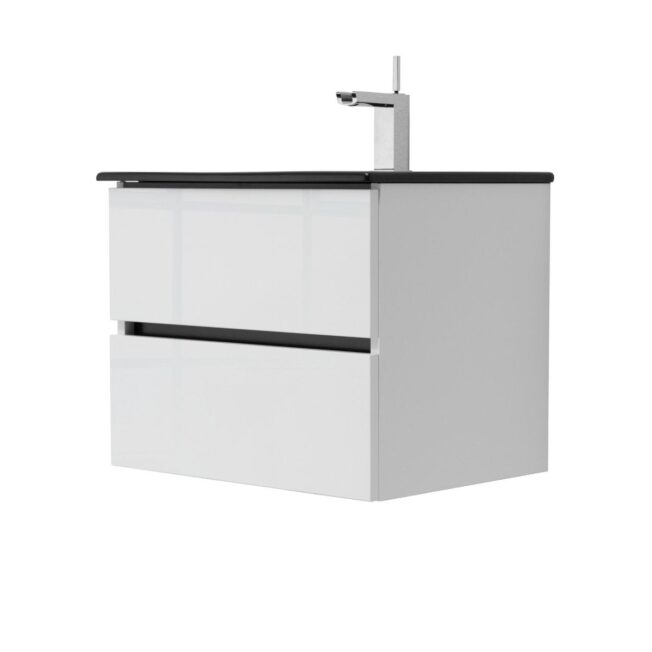 24 Inch High Gloss White Veneto Floating Bathroom Vanity - Image 11