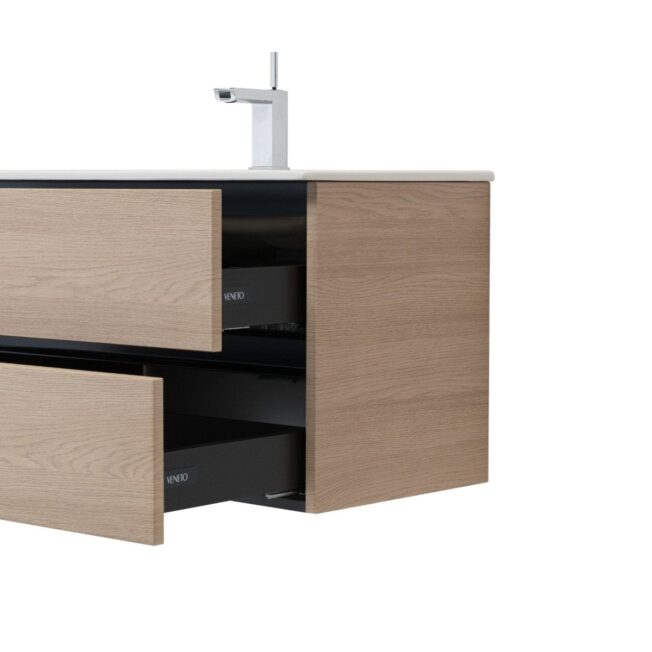 24 Inch Light Oak Veneto Floating Bathroom Vanity - Image 5