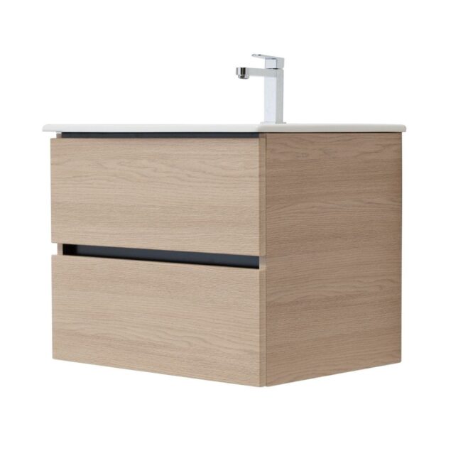 24 Inch Light Oak Veneto Floating Bathroom Vanity - Image 4